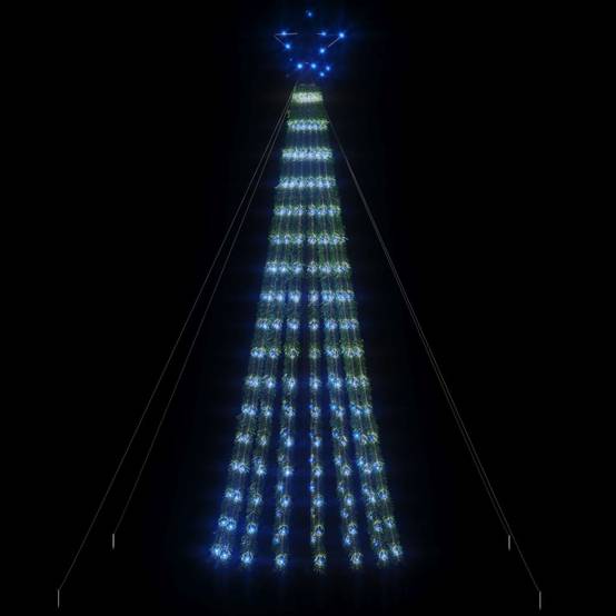 Sapin De Noël - Arbre de Noël lumineux conique 275 LED bleu 180 cm - Image 3