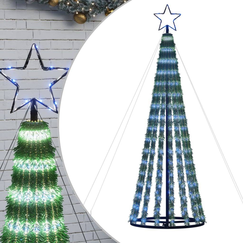 Sapin De Noël - Arbre de Noël lumineux conique 275 LED bleu 180 cm