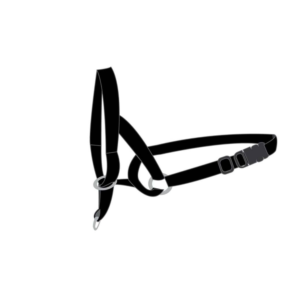 Harnais de dressage de tête museliere- noir XS - pour chien - Imagen 2