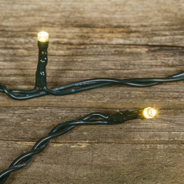 Lotti - Guirlande lumineuse 24,5M 600 LED blanc chaud 8 jeux mémoire timer verte IP44 Lotti - Imagen 6
