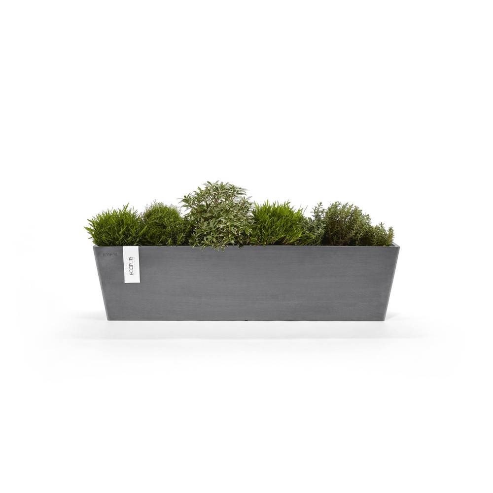 Ecopots - Pot Rectangulaire Bruges 80 Gris - 80 x 20 x H. 20 cm - 25 L ECOPOTS - Imagen 2