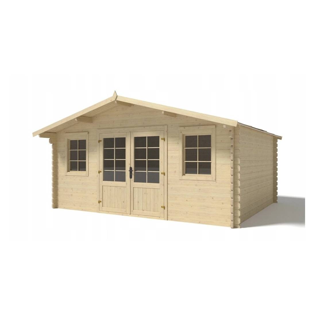 Altanka - Abri de jardin en bois - 19.2m2 - 4.8x4m - Ep. 40mm - Couleur: naturel - DOM370 - ALTANKA