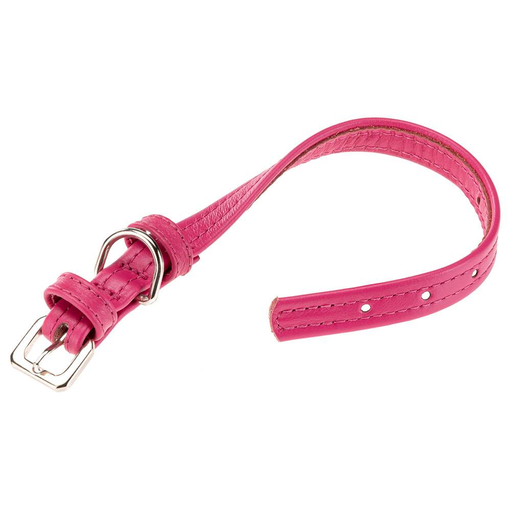 Ferplast - Collier pour Chiens VOGUE CF15/29, Cuir Véritable, Réglable, Boucle en Métal, Rose - Imagen 1