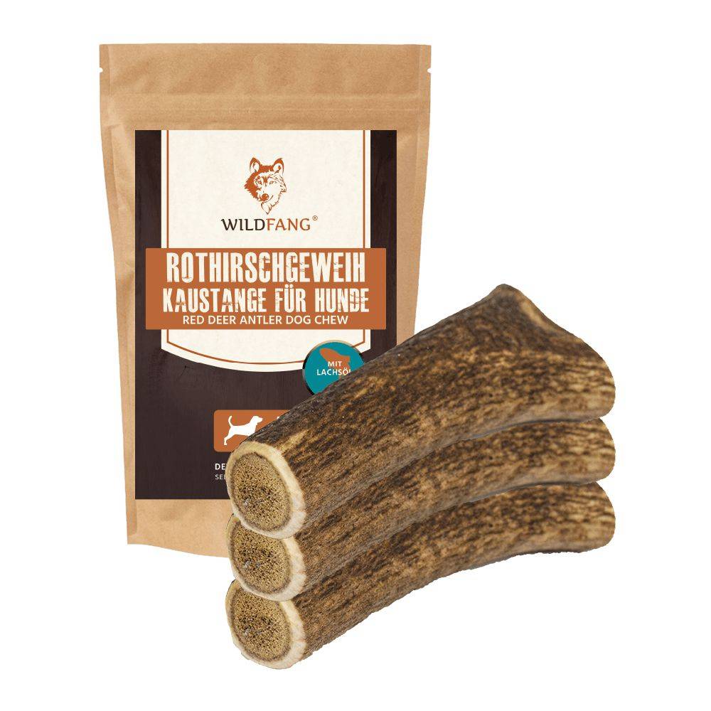 Wildfang - Wildfang - Cerf élaphe mâchant des bois à l'huile de saumon - 3 pieces - M - pour les chiens pesant entre 10 et 25 kg - Image 1