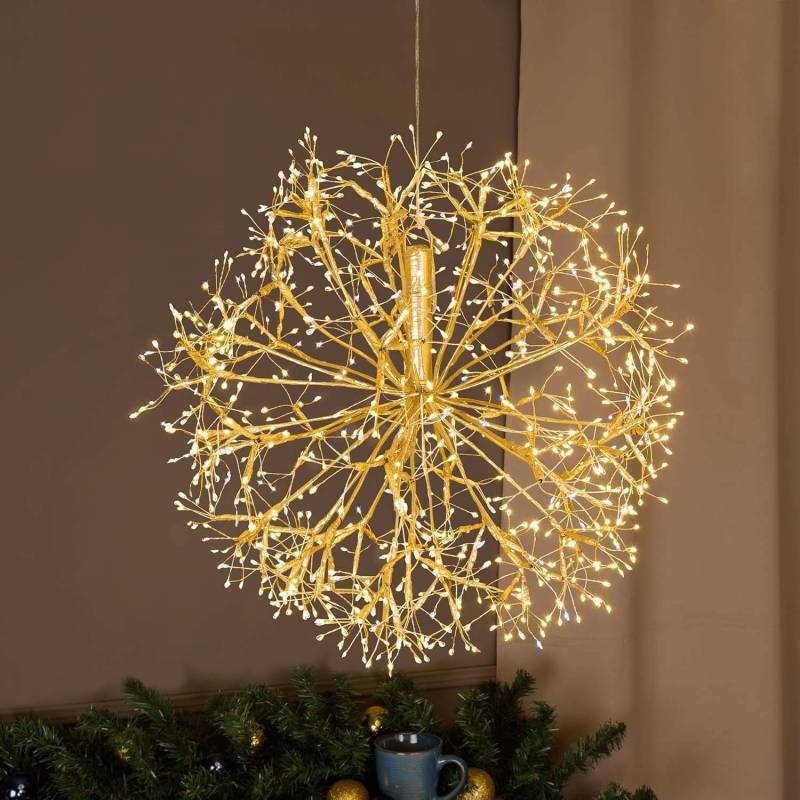 Lotti - Branche Sphère Riche RICH Champagne Ø50cm 912 MicroLED FlashLED avec Rameaux de Led 5m+Ø50cm Lotti - Image 6