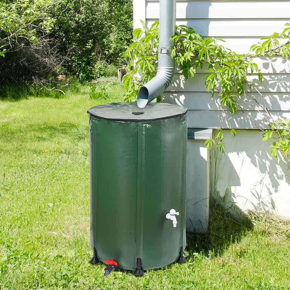 Terre Jardin - Réservoir / cuve d'eau de pluie pliable 250 Litres Vert - Image 10