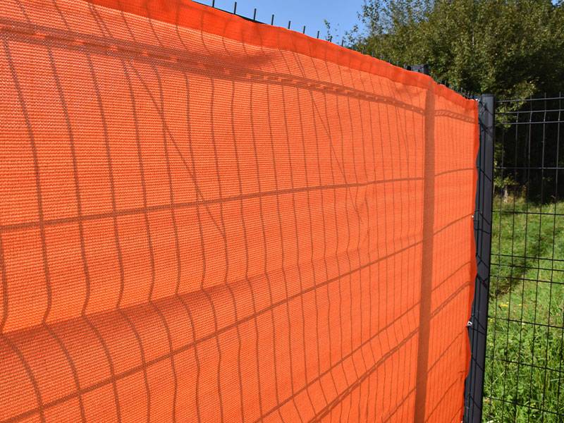 Maille Store - Brise-vue 90% - Orange - 185g/m² - Boutonnières 2m x 20m Orange - Imagen 2