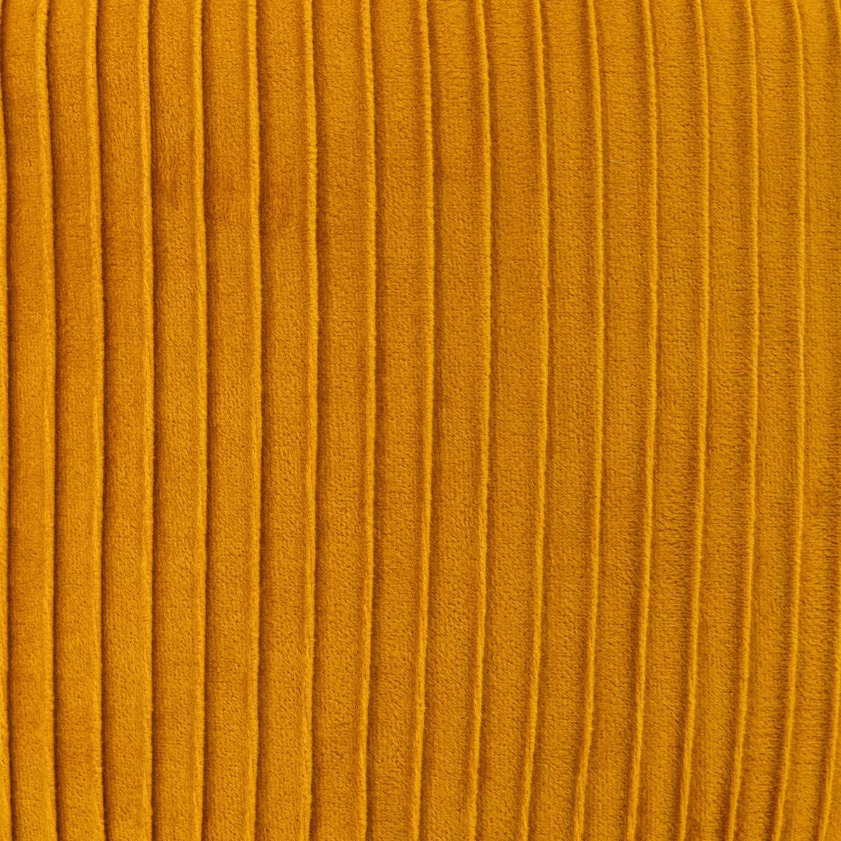 Atmosphera - Tabouret "Solaro" velours plissé jaune moutarde - Atmosphera Créateur d'intérieur - Imagen 4