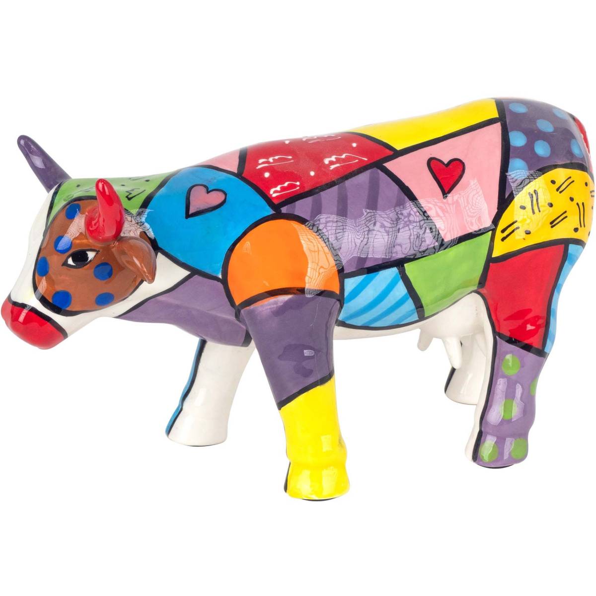 Origen - Vache en dolomite peinture multicolore - Imagen 1