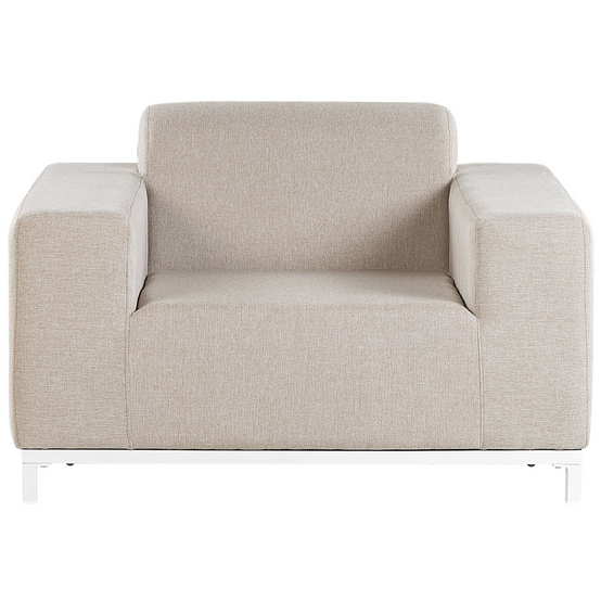 Fauteuil Tissu Beige ROVIGO - Beliani - Image 4