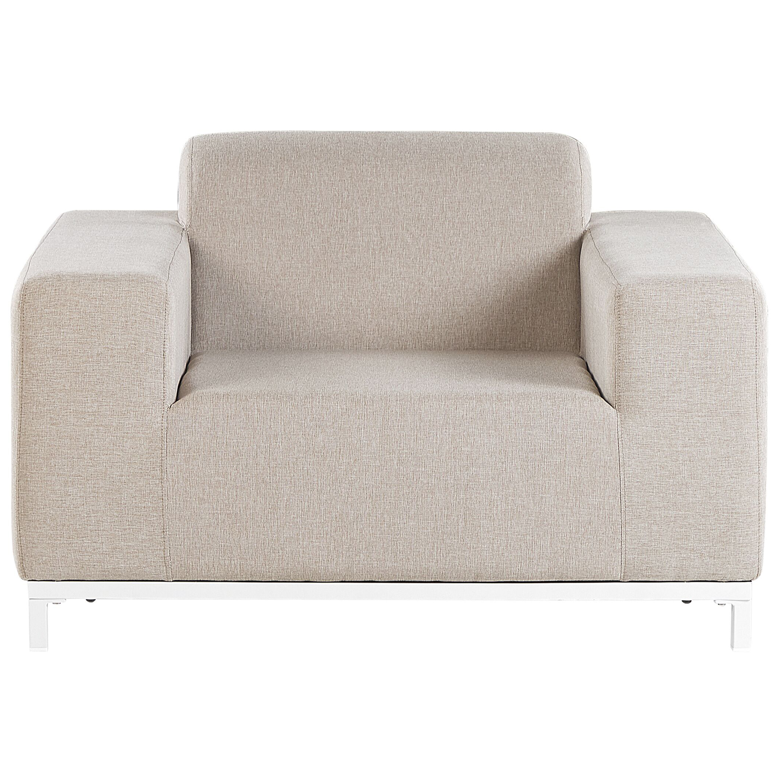 Fauteuil Tissu Beige ROVIGO - Beliani - Image 4