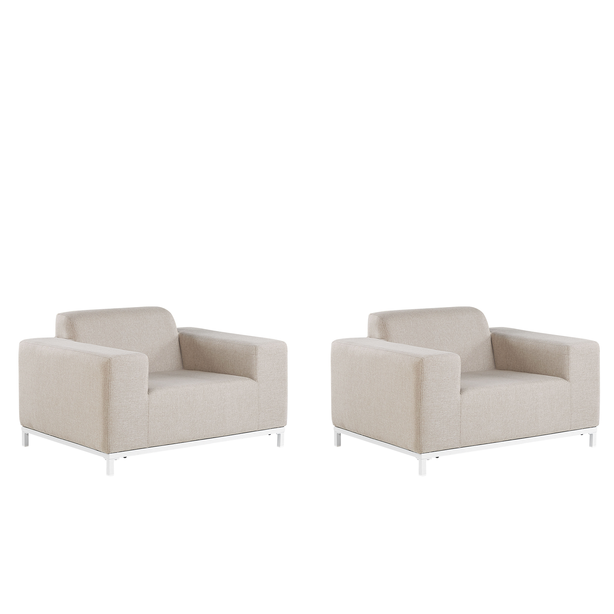 Fauteuil Tissu Beige ROVIGO - Beliani - Image 1