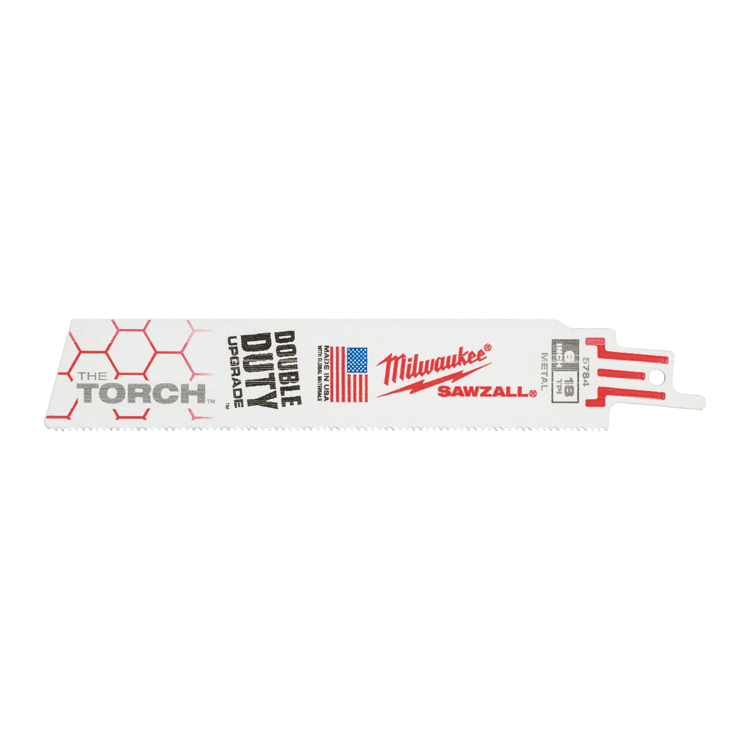 Lame scie sabre TORCH 150 mm x 18 TPI - 5 pièces - MILWAUKEE - 48475784
