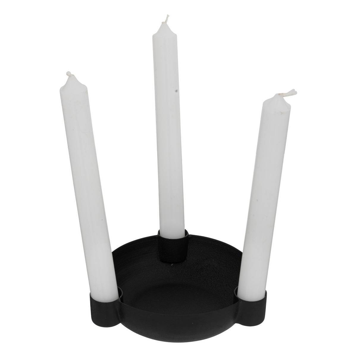 Atmosphera - Bougeoir "Jiling" en métal D14cm noir - Atmosphera Créateur d'intérieur - Imagen 2