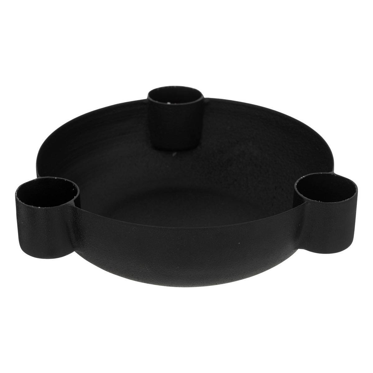 Atmosphera - Bougeoir "Jiling" en métal D14cm noir - Atmosphera Créateur d'intérieur - Imagen 1