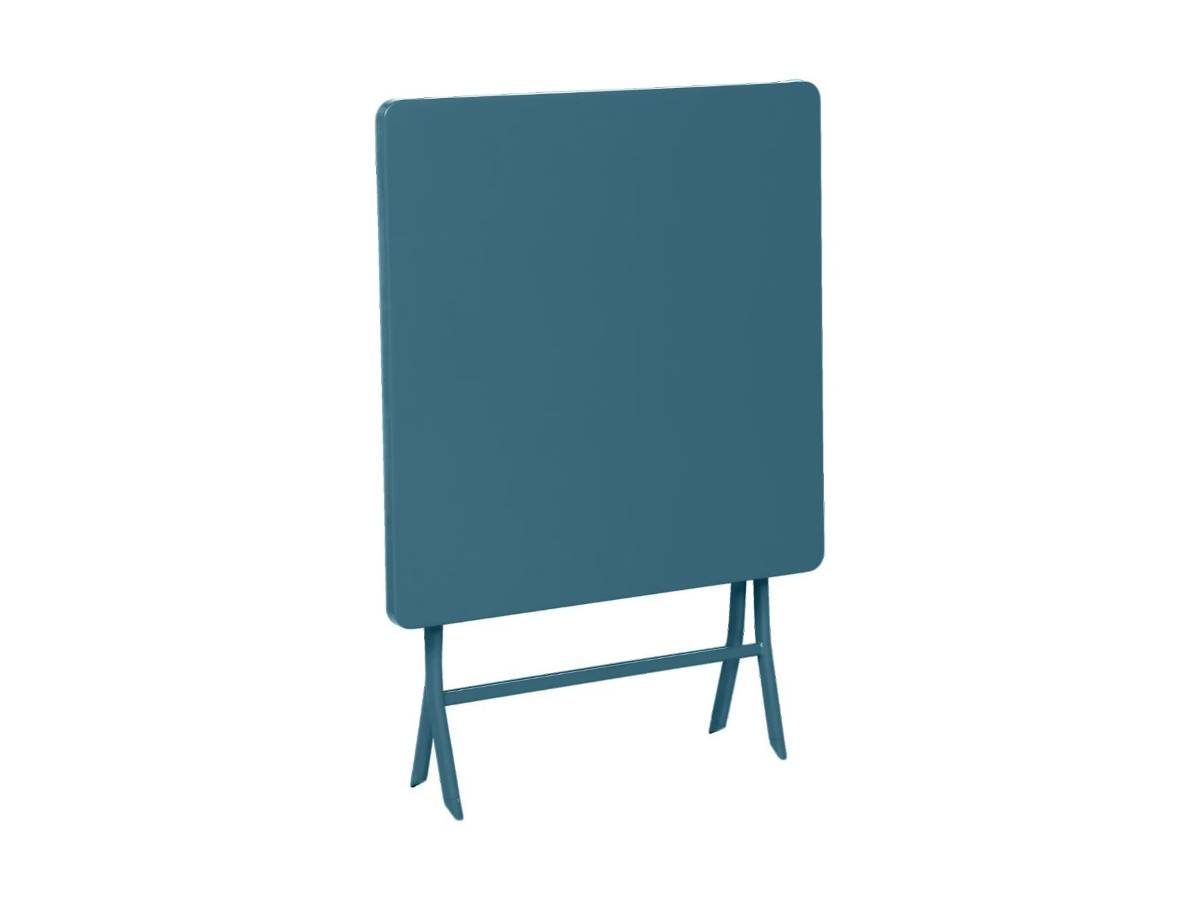Hesperide - Salon de jardin carré en métal Greensboro 70 x 70 cm Bleu Canard avec 2 chaises - Hespéride - Imagen 5