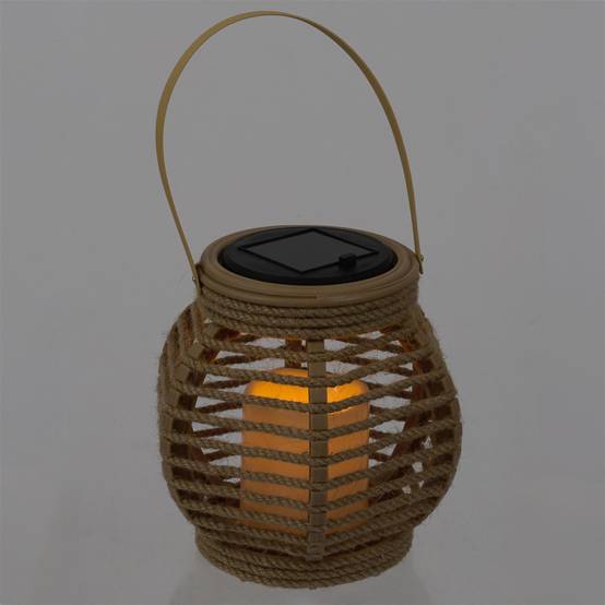 The Home Deco Factory - Lanterne Solaire "Bougie LED" 15cm Beige - Image 3