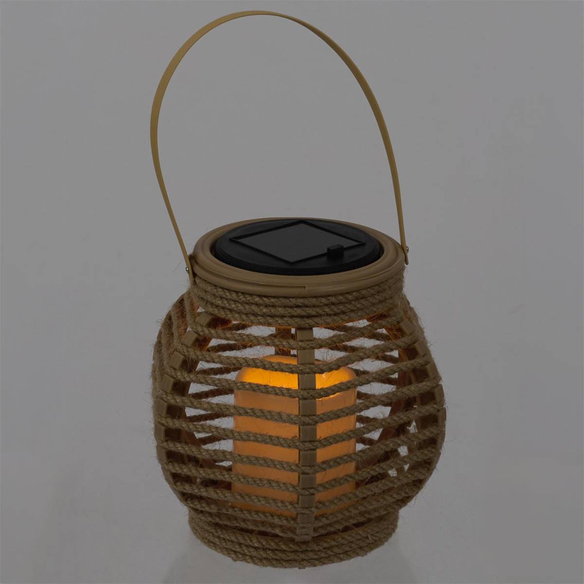 The Home Deco Factory - Lanterne Solaire "Bougie LED" 15cm Beige - Image 3