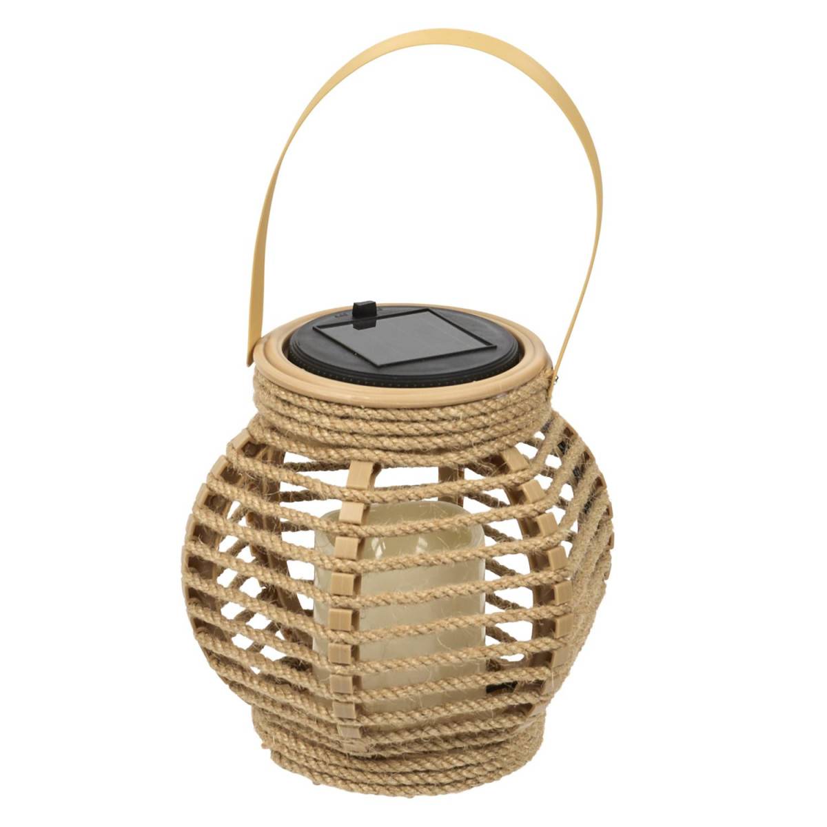 The Home Deco Factory - Lanterne Solaire "Bougie LED" 15cm Beige