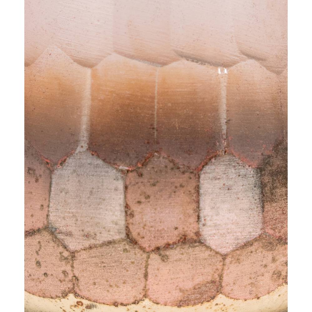 Aubry Gaspard - Photophore en verre teinté rose et doré 10 cm (Lot de 2) - Imagen 4