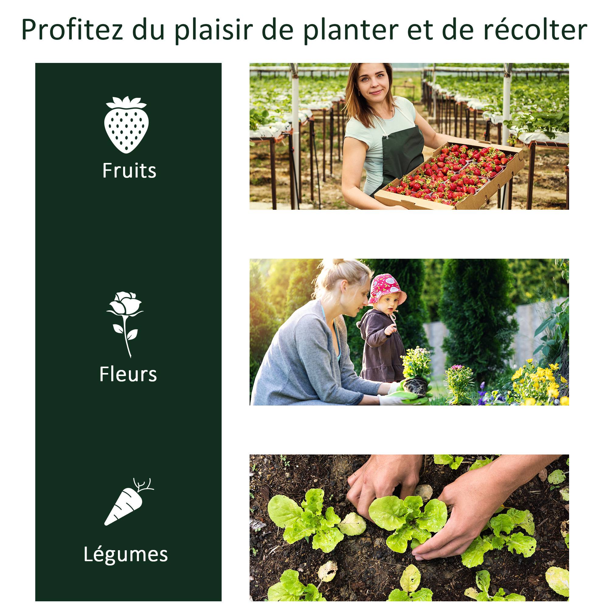 Mini serre de jardin Plastique pour légumes et tomates Bouclier climatique 200x100cm - ComfortXL Outdoor Living - Image 8