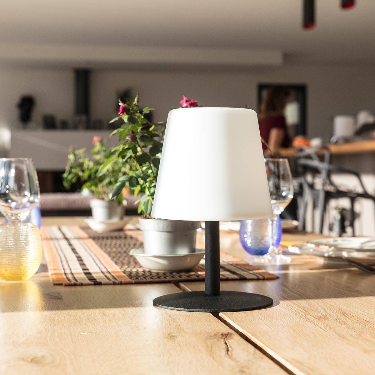Lumisky - Lampe de table sans fil STANDY MINI Noir H25cm - Imagen 6
