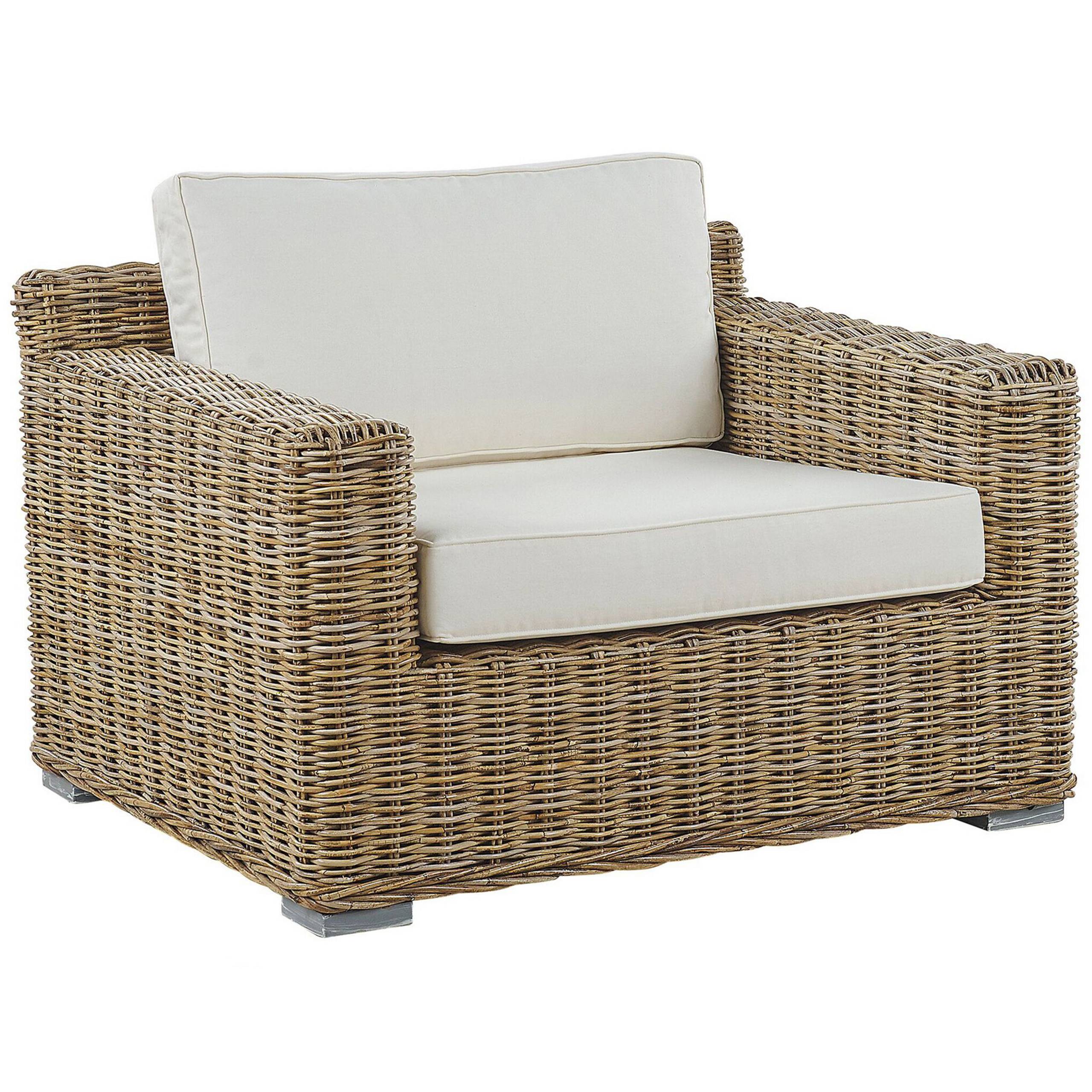 Fauteuil Rotin Marron clair ARDEA - Beliani - Image 3