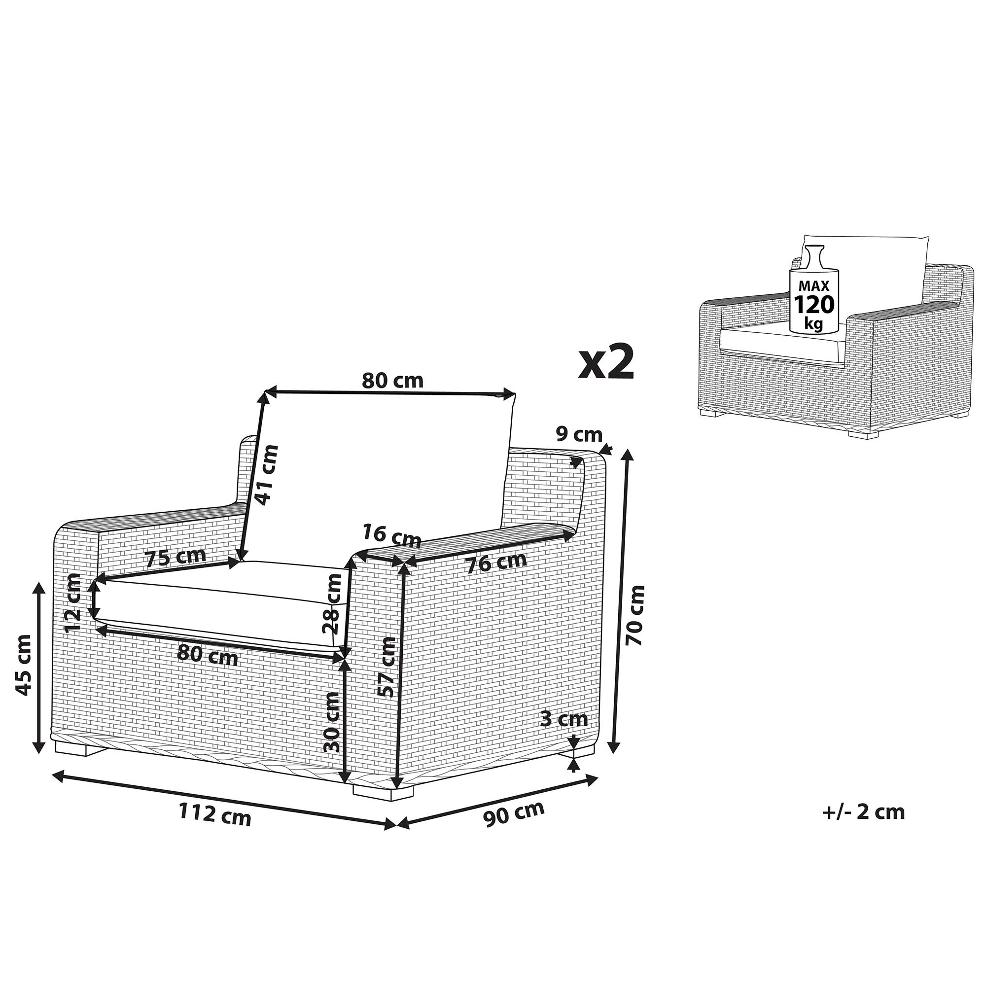 Fauteuil Rotin Marron clair ARDEA - Beliani - Image 2
