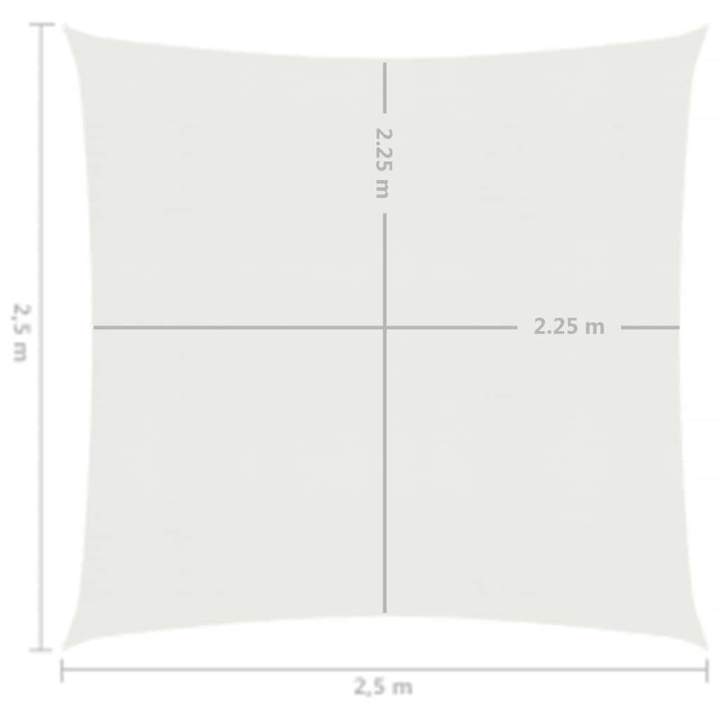 Helloshop26 - Voile d'ombrage 160 g/m² PEHD 2,5 x 2,5 m blanc - Imagen 6