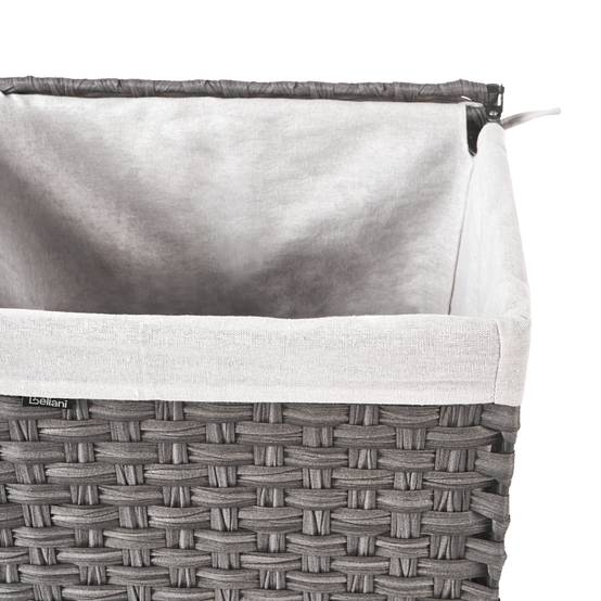 Beliani - Paniers à linge Tissu Gris MUCUBAJI - 43x32x60- Beliani - Image 6