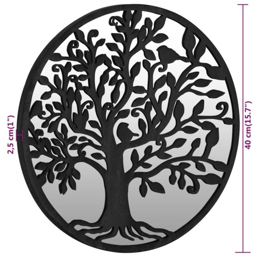 Maison Chic - Miroir de jardin Noir 40x2,5 cm Fer Rond utilisation extérieure Maison Chic - Image 6