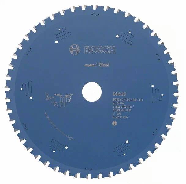 Lame de scie circulaire pour l'acier 230 x 25,4 x 1,6mm 48 dents - BOSCH EXPERT - 2608643058 - Image 1