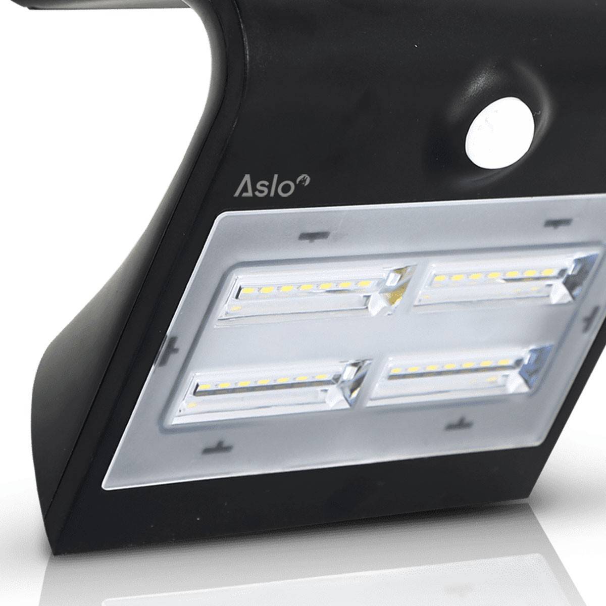 Projecteur Led Mural Batterie lithium 2 Ah - 3.7 V Solaire NOIR Détecteur de mouvements 3.2W 400 Lm ASLO - Imagen 5