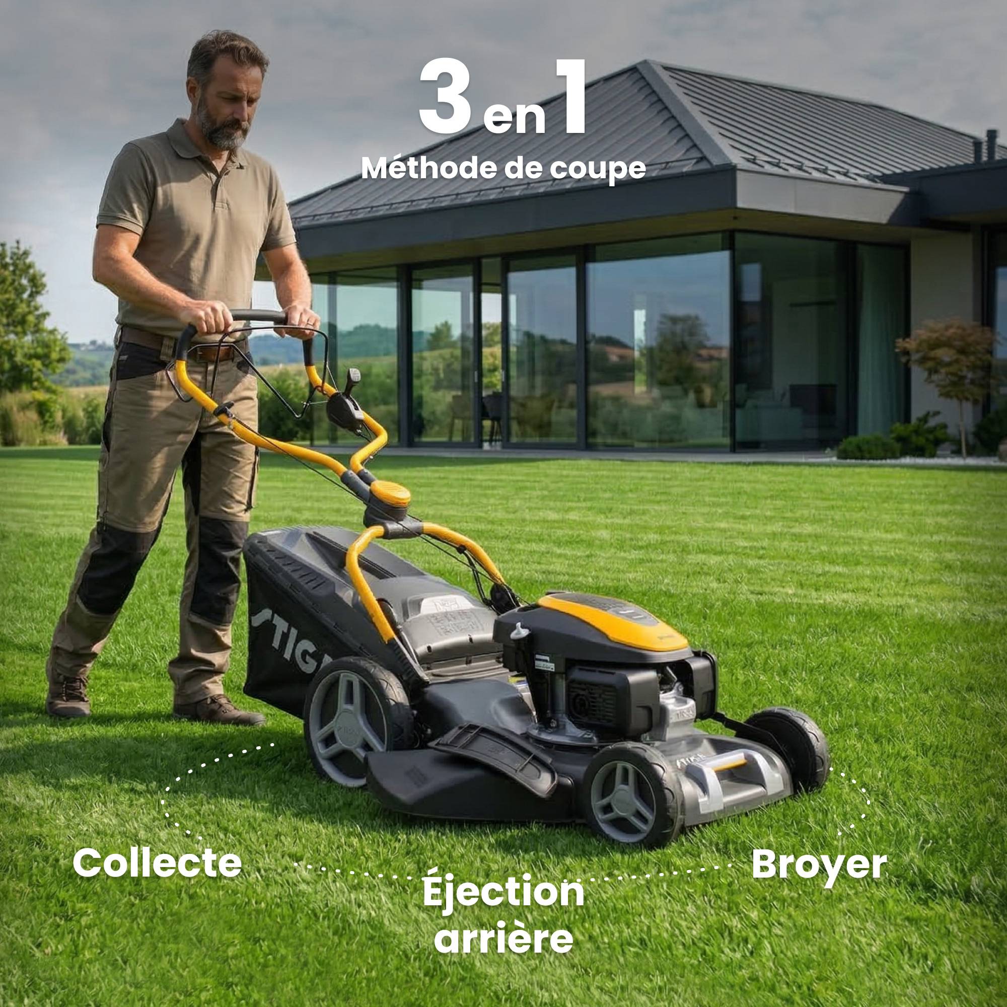 Stiga - Tondeuse COMBI 753 V, 167cc, largeur 51cm, bac 60L, 4 en 1 - STIGA - Image 5