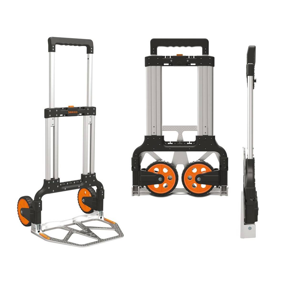 Chariot diable pliable 125kg Aluminium Professionnel KOMPACT BRIXO - Image 1