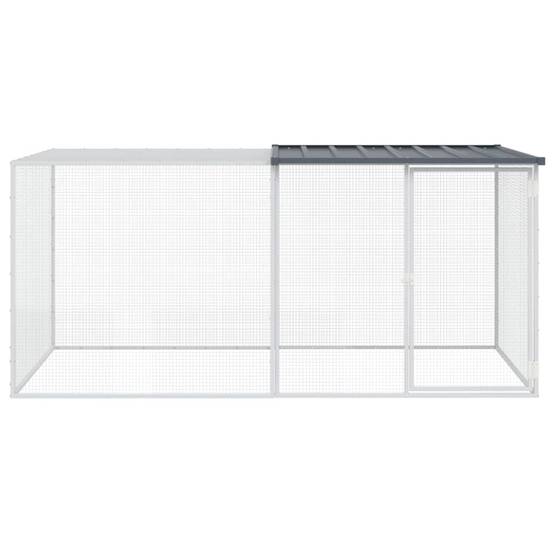 Vidaxl - Cage à poulets avec toit anthracite 203 x 98 x 90 cm Acier galvanisé vidaXL 3189039 - Image 4