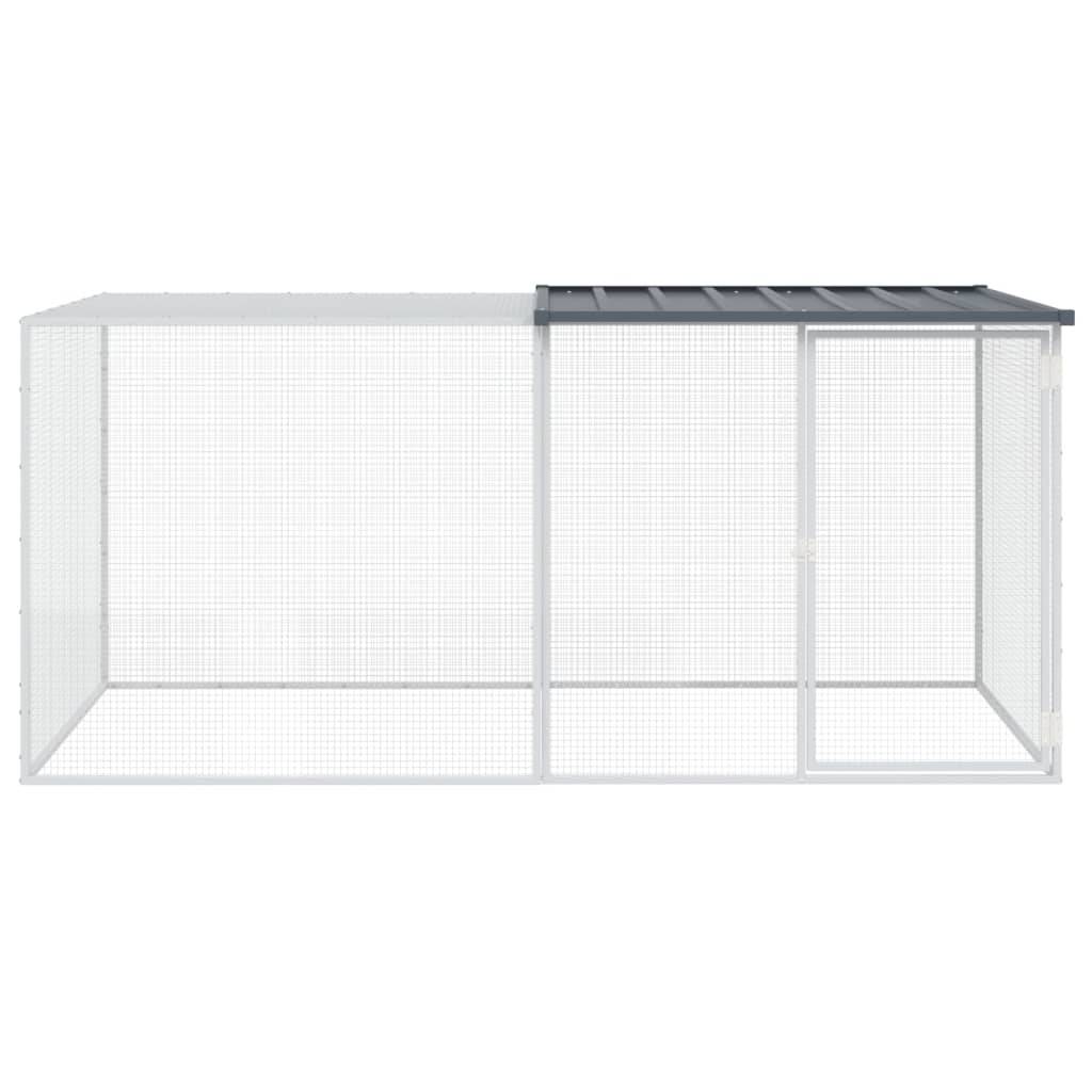 Vidaxl - Cage à poulets avec toit anthracite 203 x 98 x 90 cm Acier galvanisé vidaXL 3189039 - Image 4