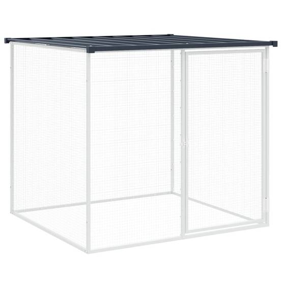Vidaxl - Cage à poulets avec toit anthracite 203 x 98 x 90 cm Acier galvanisé vidaXL 3189039 - Image 7