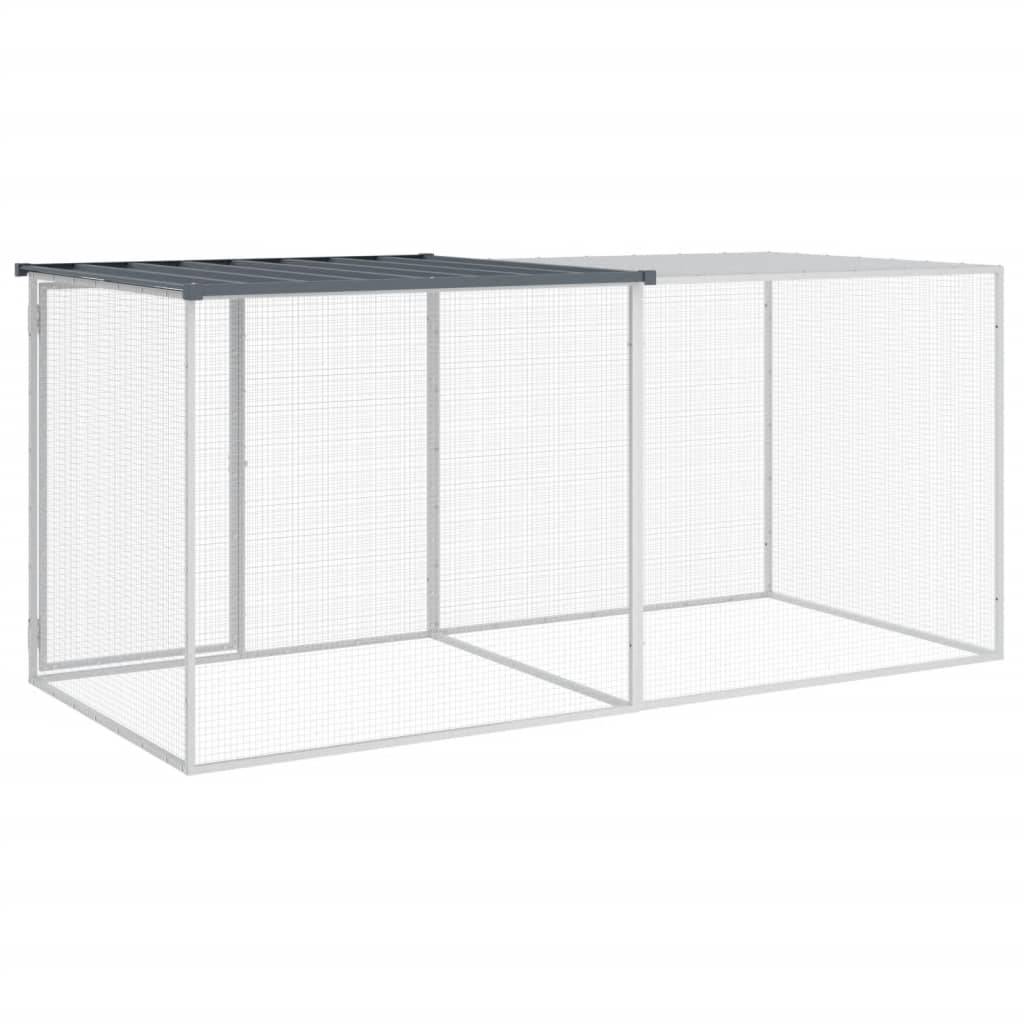 Vidaxl - Cage à poulets avec toit anthracite 203 x 98 x 90 cm Acier galvanisé vidaXL 3189039 - Image 6