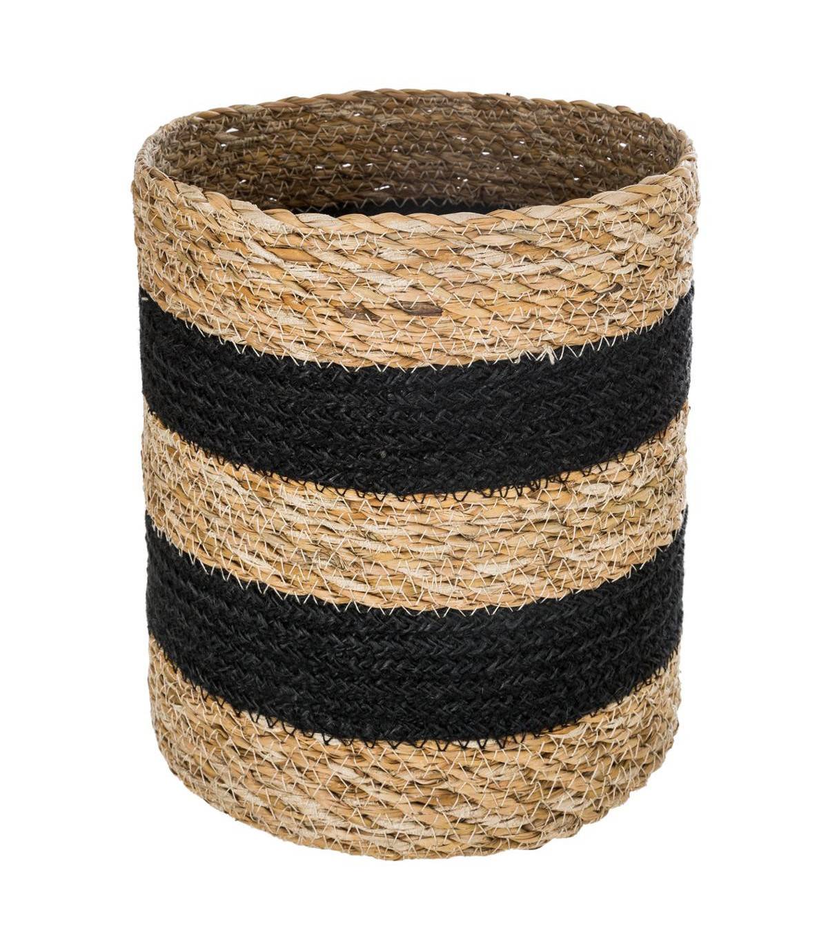 Set de 4 Paniers de rangement en Jute et Seagrass noir  et naturel - Imagen 2