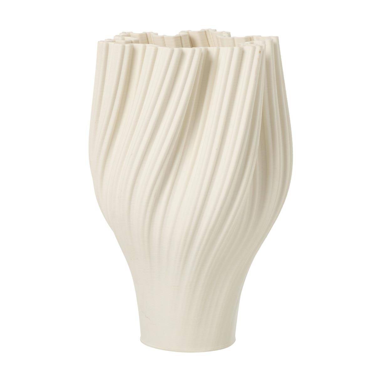 J-Line - Vase Design en Porcelaine "Corolle" 38cm Blanc - Image 1