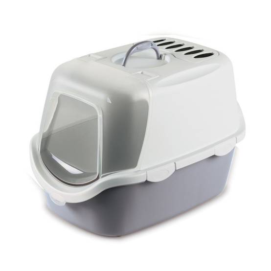 animallparadise - Maison de toilette Cathy Easy clean gris pierre 40 x 56 x 40 cm pour chat - Image 1