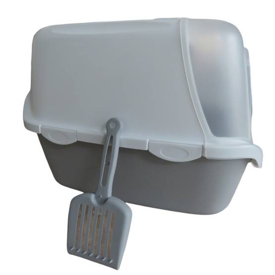 animallparadise - Maison de toilette Cathy Easy clean gris pierre 40 x 56 x 40 cm pour chat - Image 3