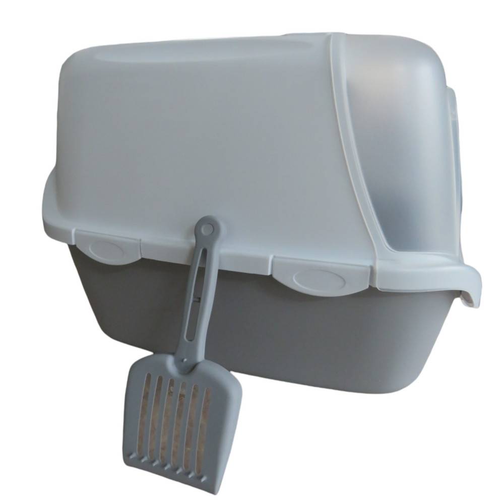 animallparadise - Maison de toilette Cathy Easy clean gris pierre 40 x 56 x 40 cm pour chat - Imagen 3