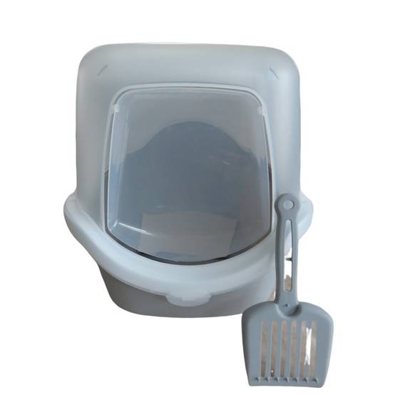 animallparadise - Maison de toilette Cathy Easy clean gris pierre 40 x 56 x 40 cm pour chat - Image 2