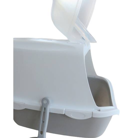 animallparadise - Maison de toilette Cathy Easy clean gris pierre 40 x 56 x 40 cm pour chat - Image 4