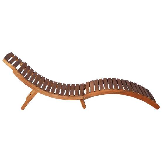 Helloshop26 - Lot de 2 transats chaise longue bain de soleil lit de jardin terrasse meuble d'extérieur avec table et coussins acacia solide - Imagen 3