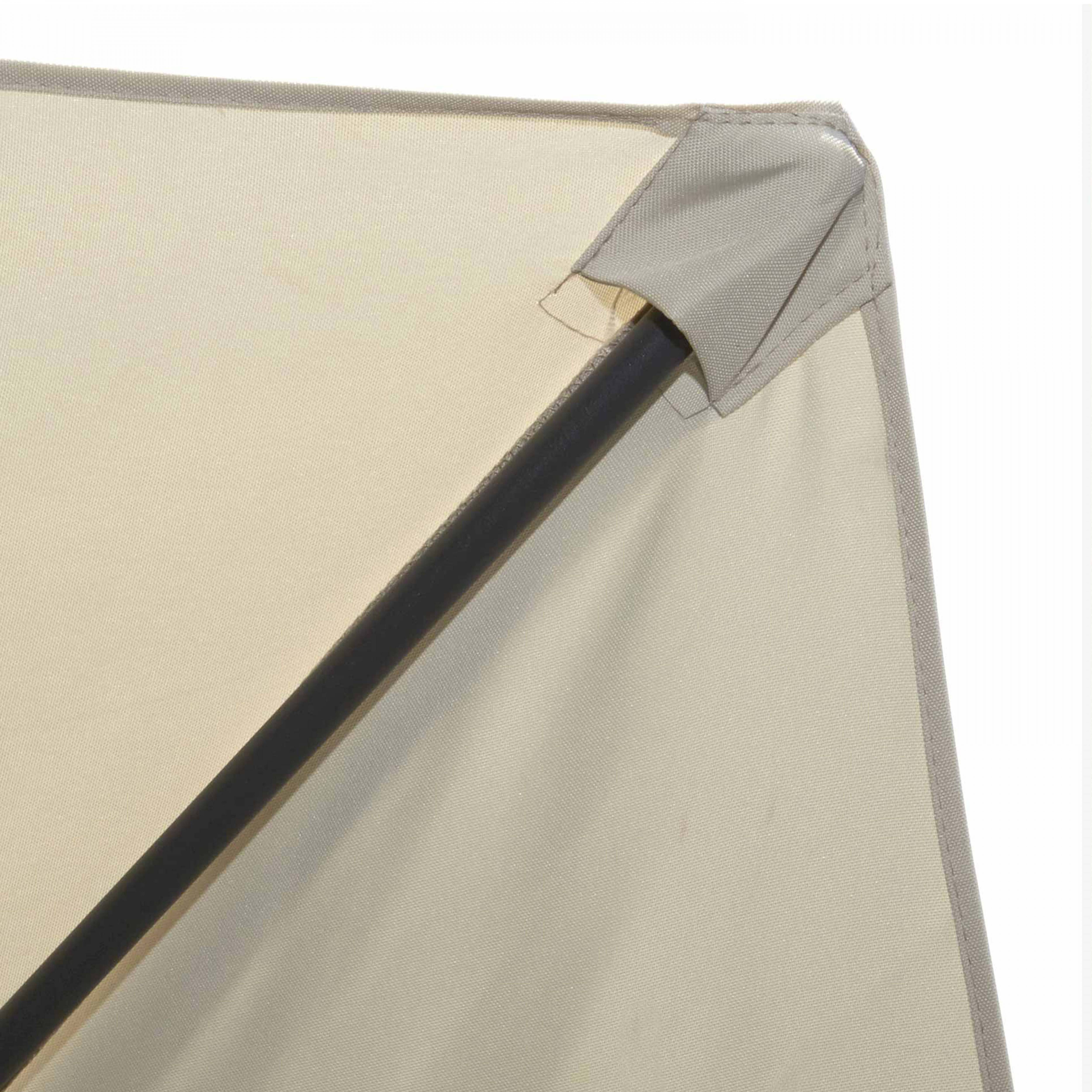 Oviala - Parasol droit inclinable 3m et 4 dalles à lester remplissables blanc Matera - Oviala - Imagen 5