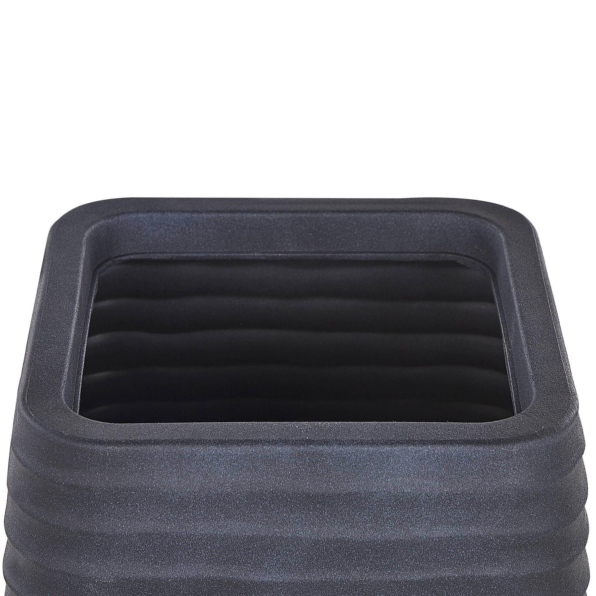 Beliani - Pot de Fleurs Cache-pot Carré 38x38 cm Noir Matières Résistantes Idéal pour Intérieur et Extérieur au Style Moderne et Scandinave Beliani - Imagen 5