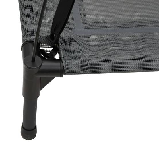 Grand Lit Chien avec Auvent Amovible Acier et Tissu Anthracite 104x86cm – ComfortXL Pet Living - Image 7